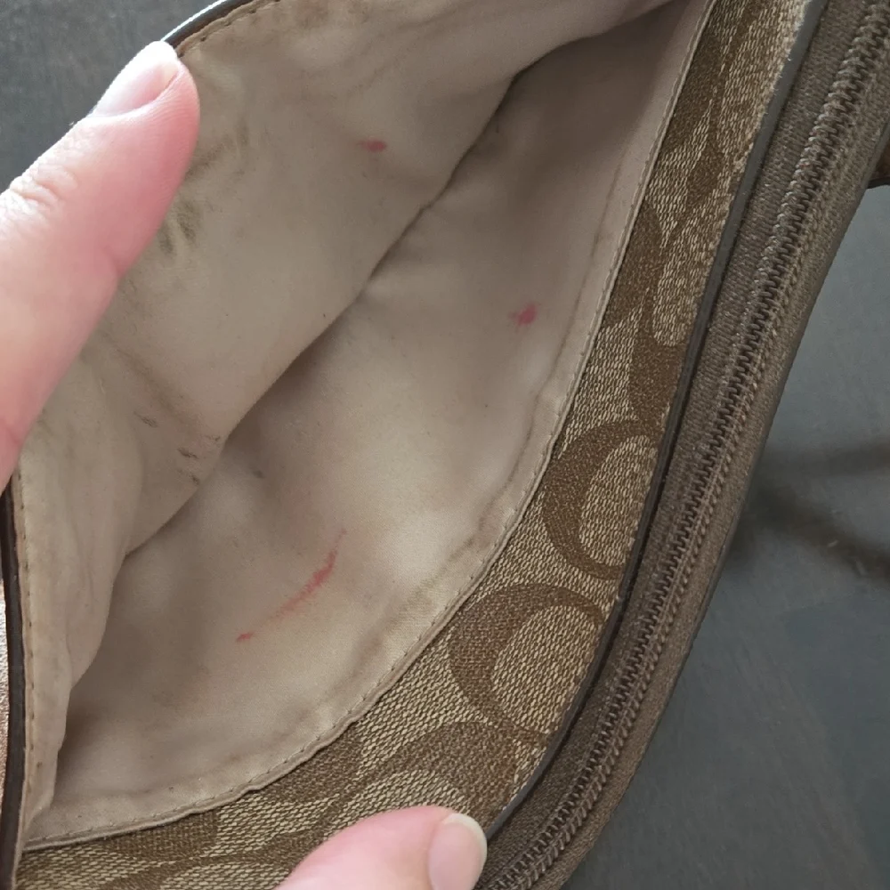 Coach Signature Tan Wristlet - Picture 12 of 15